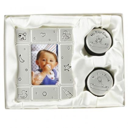 The Juliana Collection комплект рамка за снимка и кутийки за първата къдричка и първото зъбче