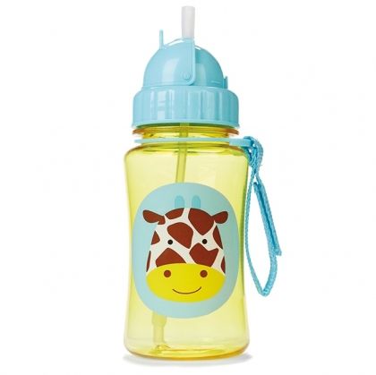 Skip Hop Детска бутилка със сламка Zoo - Жирафче