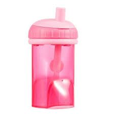 Difrax неразливаща чаша със сламка 12 + месеца, 250мл. Pink