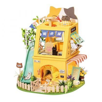 Robotime Rolife миниатюрна къща за котки Cat House 3D  