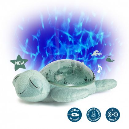 Cloud B Успокояваща играчка за бебе с мелодии и подводни прожекции Tranquil Turtle™ - Green