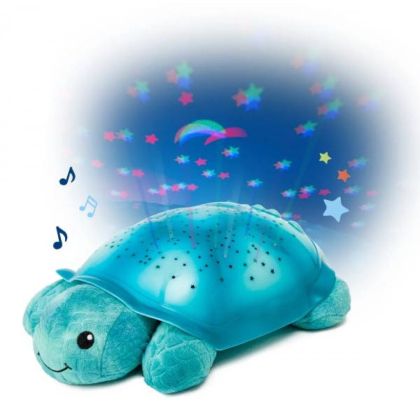Cloud B Звезден музикален проектор с 3 цвята светлина и ефекти Twinkling Twilight Turtle™ - Aqua
