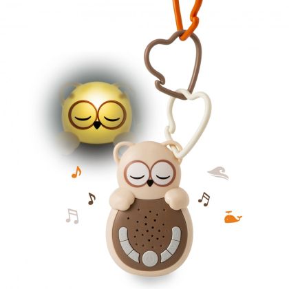 Cloud B играчка с успокояващи звуци за път Sweet Dreamz On the Go™ - Owl Brown