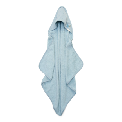 LITTLE DUTCH Бебешка Хавлия с Качулка Pure Denim Blue 75х75 cm