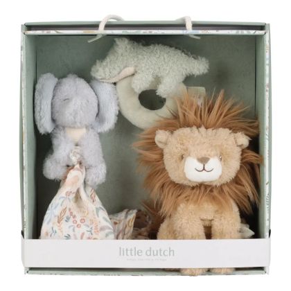 Little Dutch Подаръчна кутия с меки играчки за бебе Safari Friends
