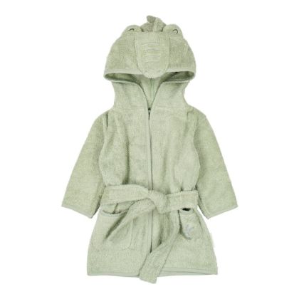 Little Dutch Бебешки Халат за Баня Safari Crocodile Green 74-80