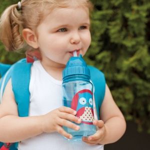 Skip Hop Детска бутилка със сламка Zoo - Бухалче
