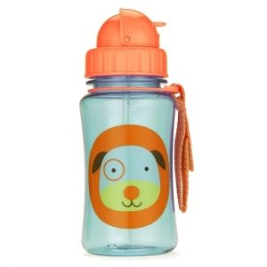 Skip Hop Детска бутилка със сламка Zoo - Кученце