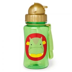 Skip Hop Детска бутилка със сламка Zoo - Драконче
