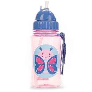 Skip Hop Детска бутилка със сламка Zoo - Пеперудка