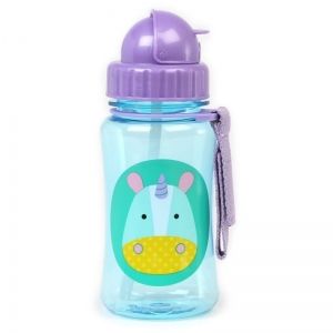 Skip Hop Детска бутилка със сламка Zoo - Еднорог
