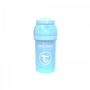 Twistshake бебешко шише антиколик 180мл., светло синьо