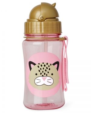 Skip Hop Детска бутилка със сламка Zoo - Леопард