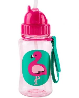 Skip Hop Детска бутилка със сламка Zoo - Фламинго