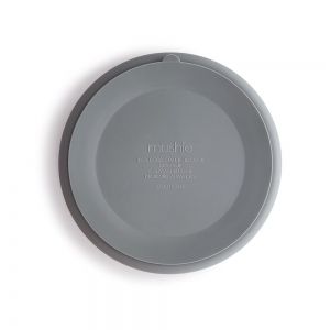Mushie силиконова чиния с вакуум Stone
