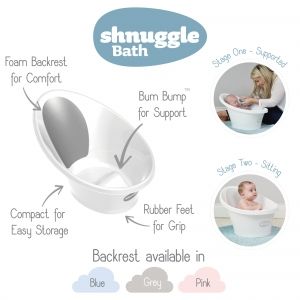 Shnuggle - световно-награждавана бебешка вана за къпане Grеy Banana