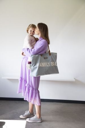 CHILDHOME чанта Family Bag сиво/бяло