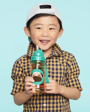 Skip Hop Детска бутилка със сламка Zoo - Мопс