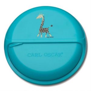 Carl Oscar кръгла въртяща кутия за закуски, тюркоазена