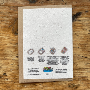 Les Cartes de Lulu Картичка "Licorne" със семена в комплект с плик
