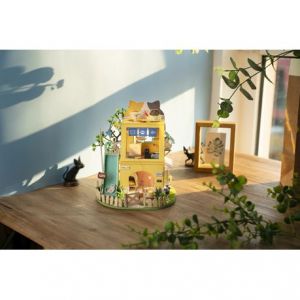 Robotime Rolife миниатюрна къща за котки Cat House 3D  "Направи си сам"