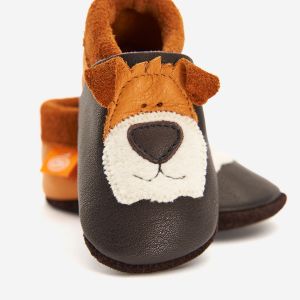 Orangenkinder детски кожени пантофи Кучето Еди 