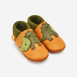 Orangenkinder детски кожени пантофи Динозавърът Трикси