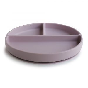 Mushie силиконова чиния с вакуум Soft Lilac