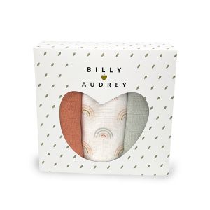 Billy loves Audrey комплект муселинови пелени Дъга
