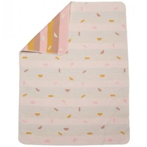 David Fussenegger Бебешко одеяло Juwel 70х90 "Геометрични форми" розово