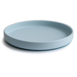 Mushie силиконова чиния Classic с вакуум Powder Blue