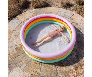 Swim Essentials: Надуваем басейн Ø150 см. с три въздушни камери за деца от 3 години - "Rainbow"