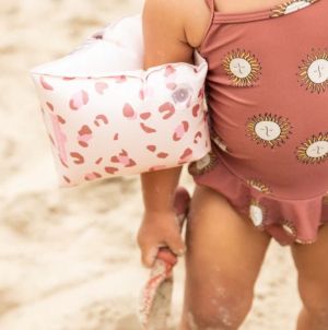Swim Essentials: Ръкавели/Плувки за ръце за деца от 0-2 години - "Old Pink Leopard"