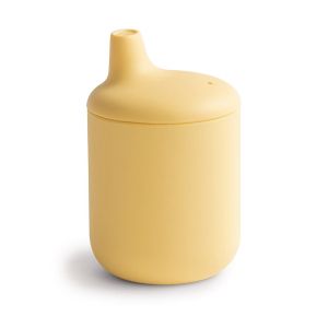 Mushie силиконова чаша с мек накрайник Pale Daffodil