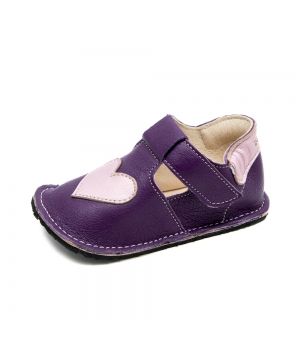 Zeazoo Боси обувки Корела Purple с апликация 