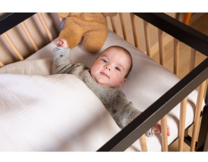 CHILDHOME Бебешко одеяло 80x100 см. Jersey Melange Beige / Muslin Teddy