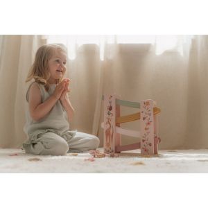 Little Dutch Дървена писта с 4 колички Fairy Garden