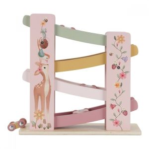 Little Dutch Дървена писта с 4 колички Fairy Garden