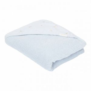 Little Dutch Бебешка Хавлия с Качулка и Бродерия Blue 75х75 cm