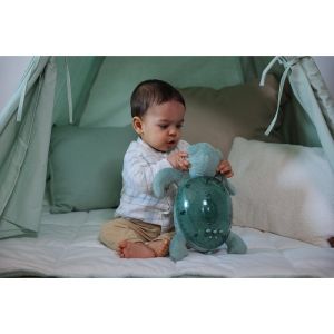 Cloud B Успокояваща играчка за бебе с мелодии и подводни прожекции Tranquil Turtle™ - Green