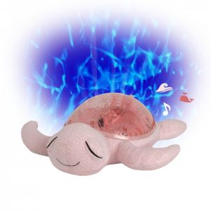 Cloud B Успокояваща играчка за бебе с мелодии и подводни прожекции Tranquil Turtle™ - Pink