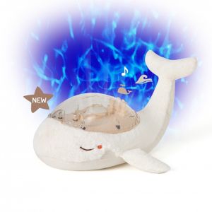 Cloud B Успокояваща играчка за бебе с мелодии и подводни прожекции Tranquil Whale™ - White