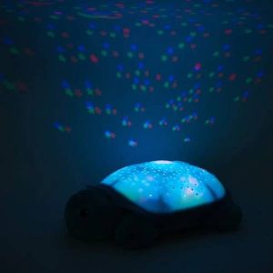 Cloud B Звезден музикален проектор с 3 цвята светлина и ефекти Twinkling Twilight Turtle™ - Aqua