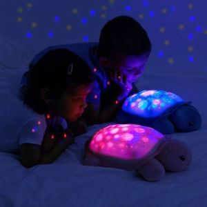 Cloud B Звезден музикален проектор с 3 цвята светлина и ефекти Twinkling Twilight Turtle™ - Aqua