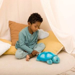 Cloud B Звезден музикален проектор с 3 цвята светлина и ефекти Twinkling Twilight Turtle™ - Aqua