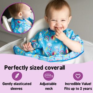Tidy Tot лигавник Coverall с велкро Дъги, къс ръкав