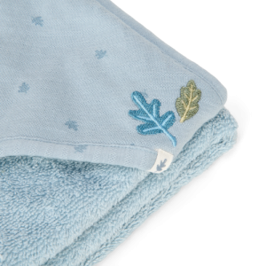 LITTLE DUTCH Бебешка Хавлия с Качулка Pure Denim Blue 75х75 cm
