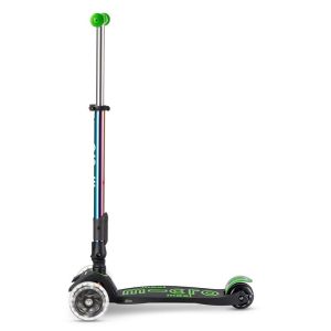 Micro Maxi Deluxe Foldable LED Neochrome Green тротинетка