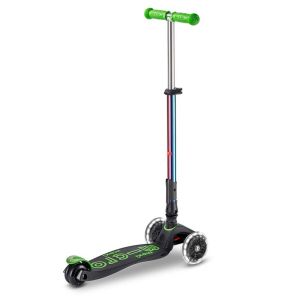 Micro Maxi Deluxe Foldable LED Neochrome Green тротинетка