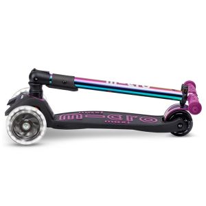 Micro Maxi Deluxe Foldable LED Neochrome Purple тротинетка